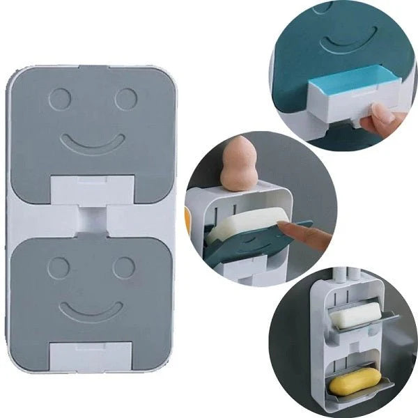 Drainable Flip Lid Soap Holder for Bathroom