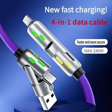 4-in-1 Multi USB Charging Cable FREE SHIPPING ALL OVER KSA LIMITED OFFER !!!!