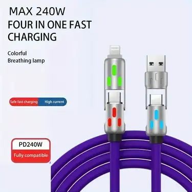 4-in-1 Multi USB Charging Cable FREE SHIPPING ALL OVER KSA LIMITED OFFER !!!!