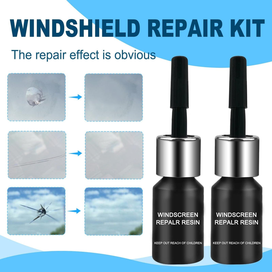 Windshield Crack Repair Kit– Stops Cracks Instantly [FREE SHIPPING ALL OVER KSA]
